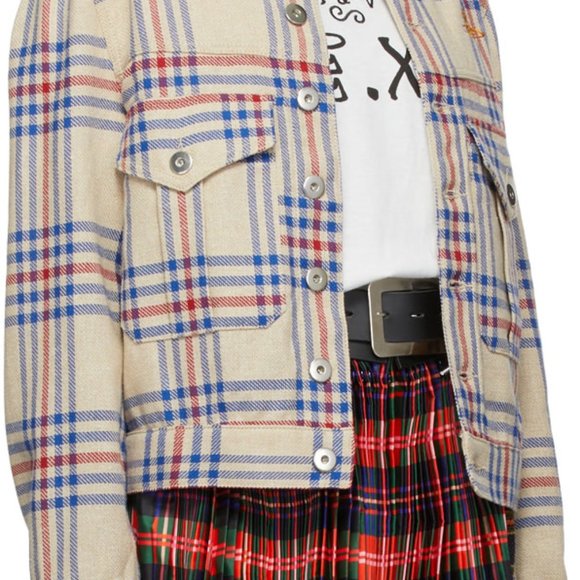 VIVIENNE WESTWOOD Beige Tartan Type 3 Jacket - Picture 5 of 16